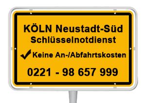 Professionelle Schlüsseldienste in Köln Neustadt Süd